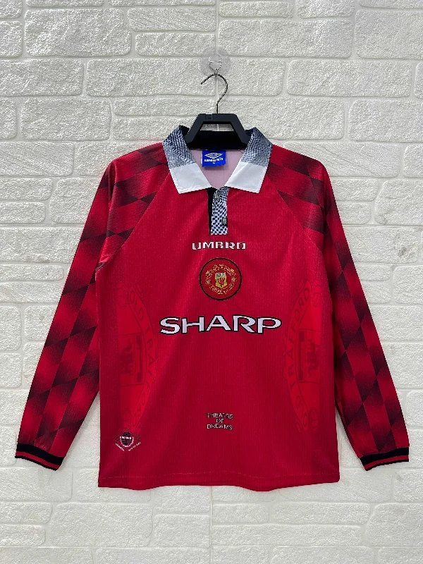 1996-98 Manchester United Home Shirt - Long Sleeve