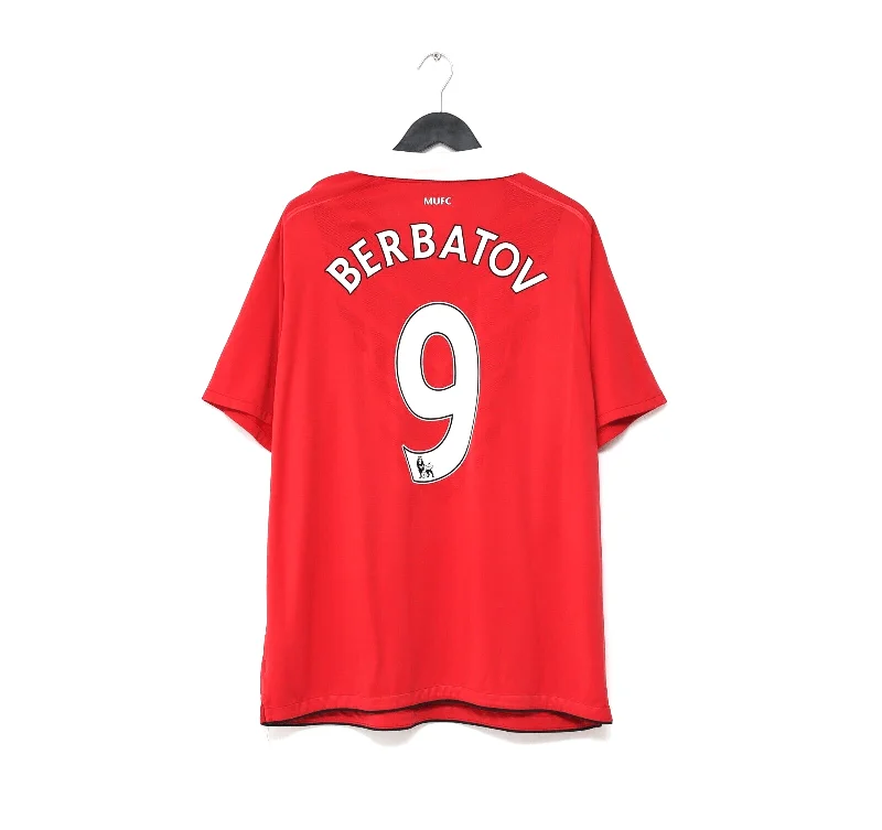 2010/11 BERBATOV #9 Manchester United Vintage Nike Home Football Shirt (XXL)