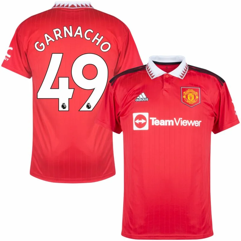 Adidas Manchester United Home Garnacho 49 Trikot 2022-2023 (Premier League)