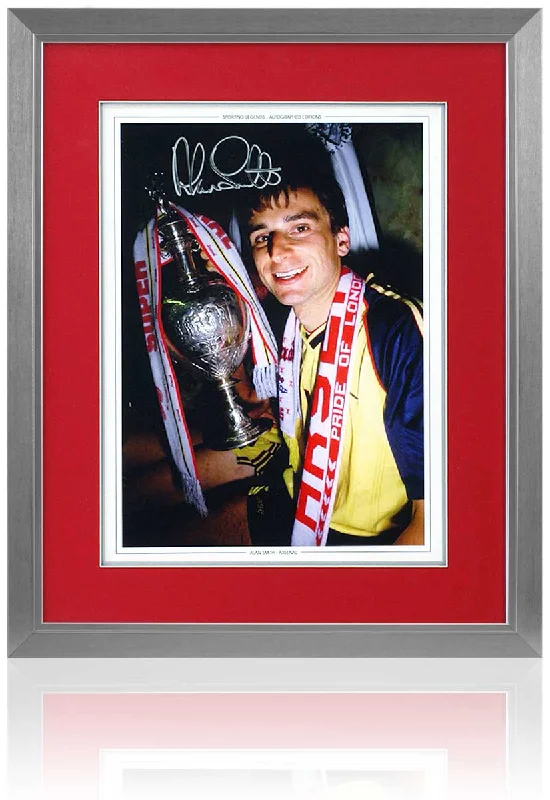 Alan Smith Arsenal Legend Hand Signed 16x12" Photograph AFTAL COA