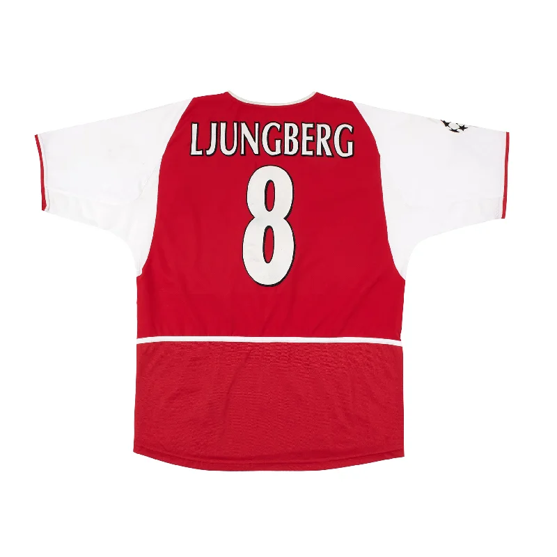 ARSENAL 2002-04 MATCH ISSUE HOME SHIRT - LJUNGBERG 8 (v PSV)