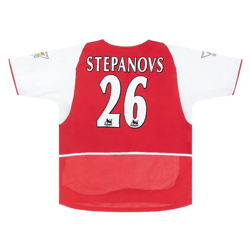 ARSENAL 2002-04 MATCH ISSUE HOME SHIRT - STEPANOVS 26