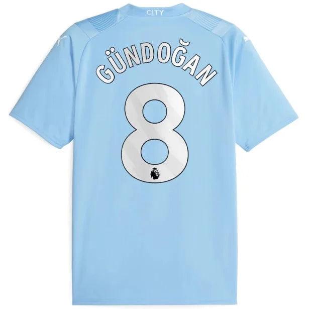 Camisa Manchester City Titular I 23/24 - Puma Torcedor Masculina Personalizada GUNDOGAN N°8