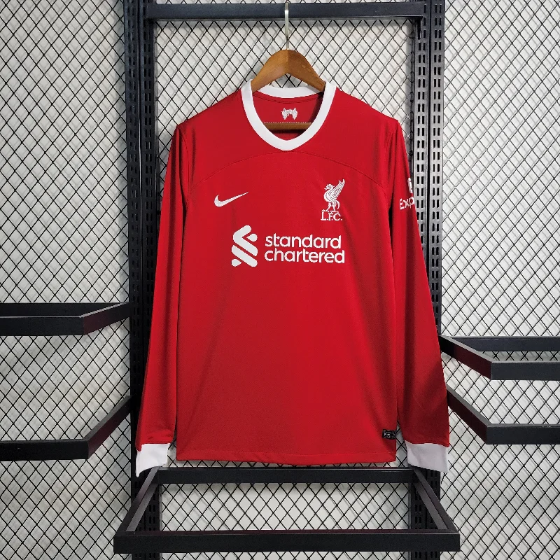 Camisa Oficial do Liverpool 23/24 - Manga Longa