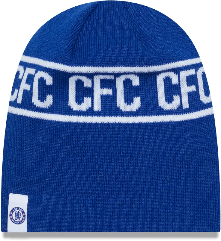 Chelsea FC New Era Wordmark Skull Knit Beanie