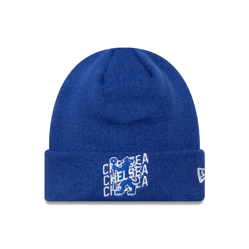 Chelsea FC Wordmark Overlay Cuff BEANIE