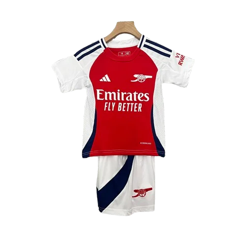 Conjunto Infantil Arsenal l 2024/25 Vermelha - Modelo Torcedor