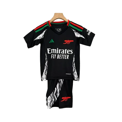 Conjunto Infantil Arsenal ll 2024/25 Preto - Modelo Torcedor