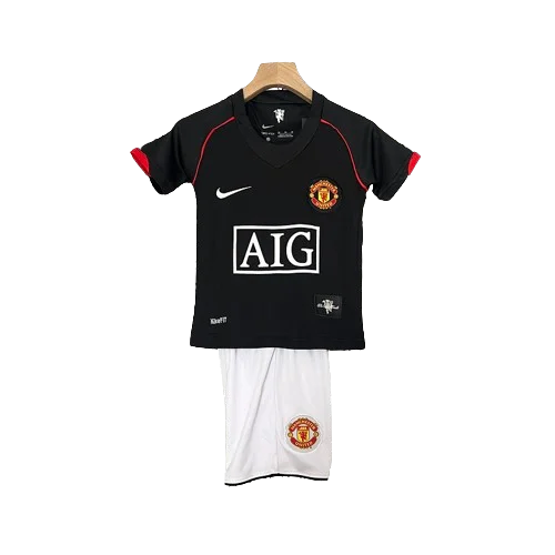 Conjunto Retrô Infantil Manchester United ll 2007/08 - Modelo Torcedor