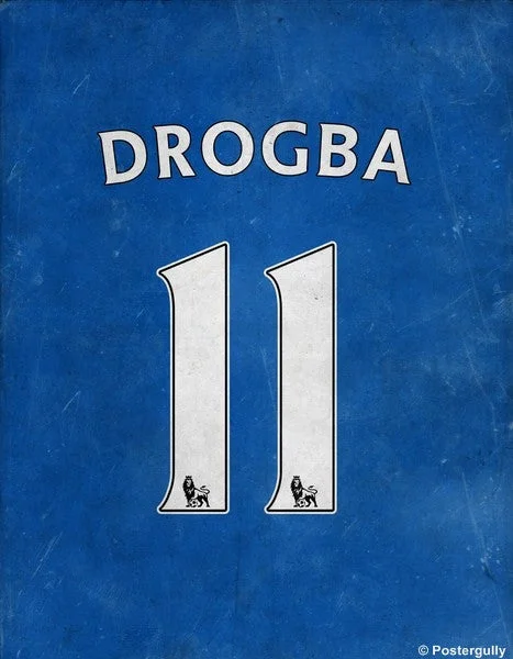 Didier Drogba Minimal Blue Chelsea