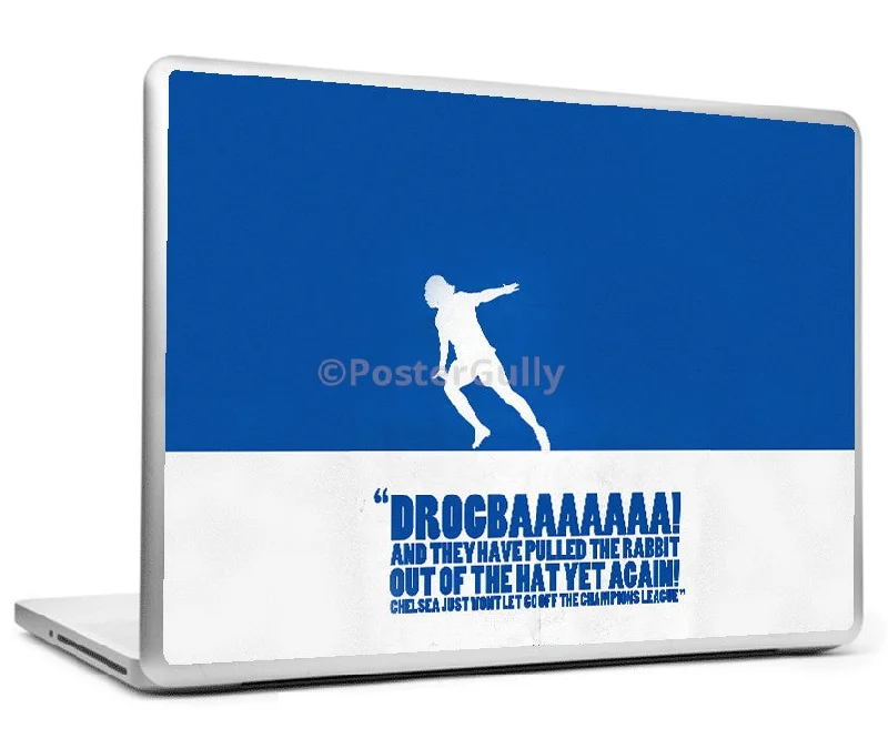 Drogba Scores Minimal Football Art Laptop Skin