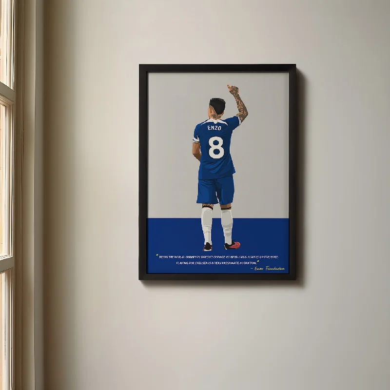 Enzo Fernández Chelsea Framed Poster