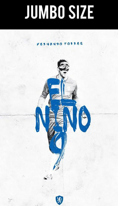 Fernando Torres | Chelsea Minimal Football Art | Jumbo Poster