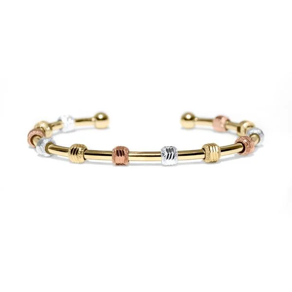 Golf Goddess Gold Tricolor Stroke Counter Bracelet