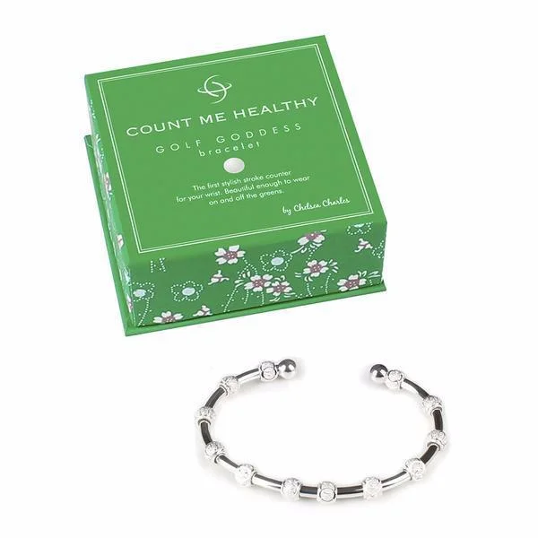 Golf Goddess Silver Stroke Counter Bracelet (Best Seller)