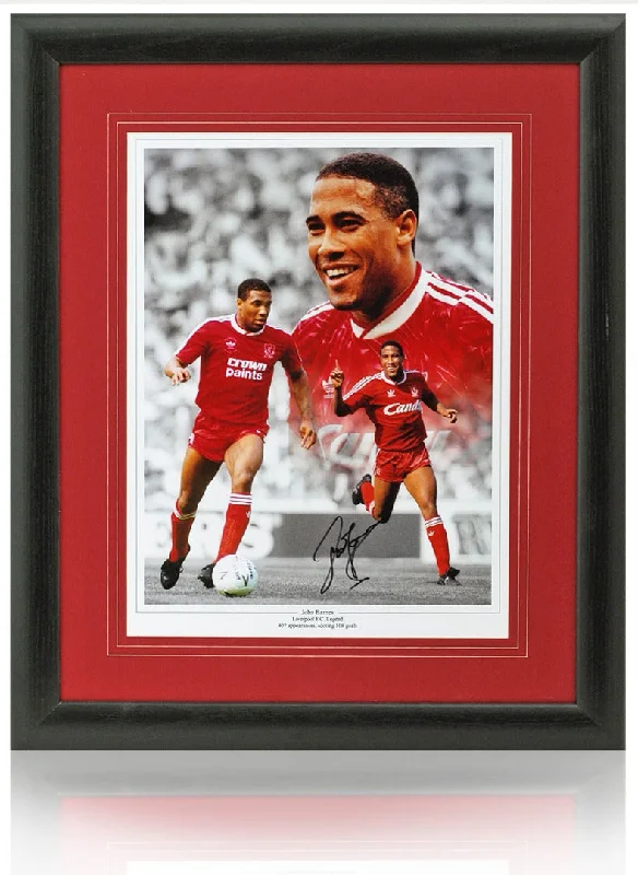 John Barnes Liverpool Legend Hand Signed 16x12'' Montage AFTAL COA