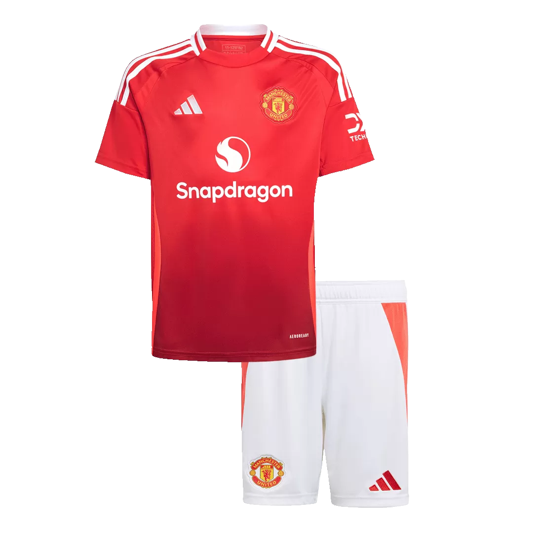 Kids Manchester United Home Soccer Kits 2024/25