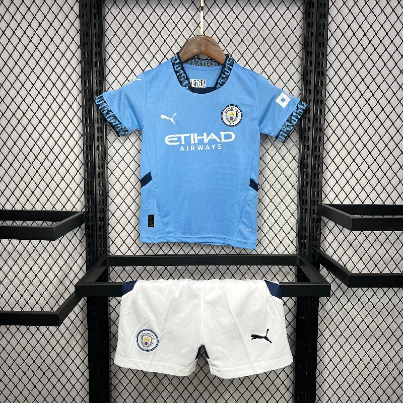 Kit Infantil Manchester City Home 24/25 Unissex Puma - Azul