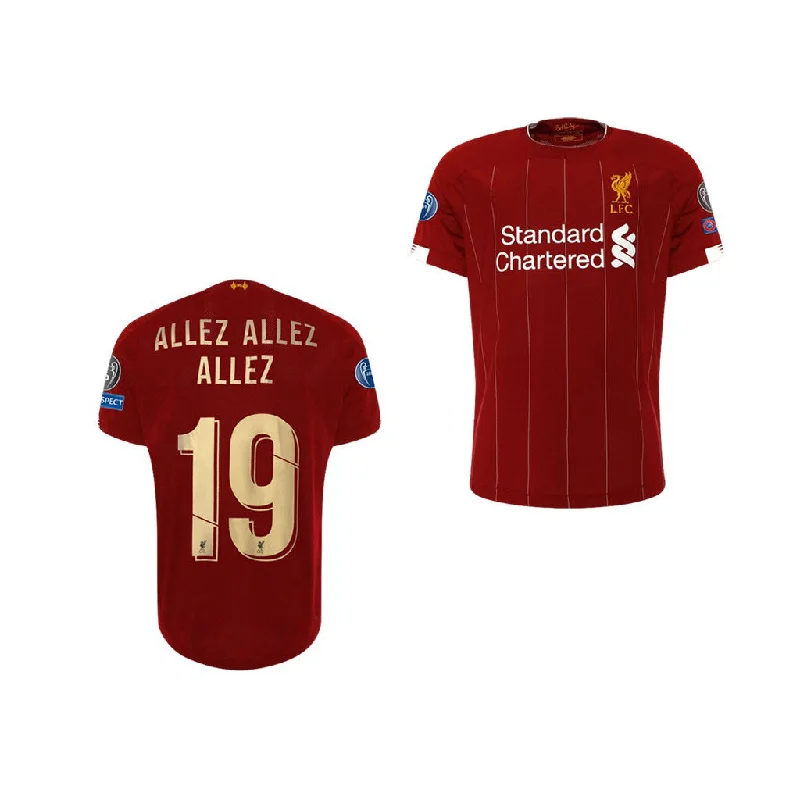 Liverpool ALLEZ ALLEZ ALLEZ Youth 19/20 European Jersey #19