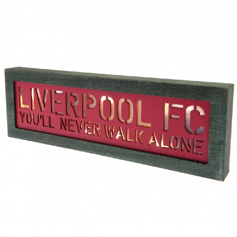 Liverpool FC Light Up Wooden Sign