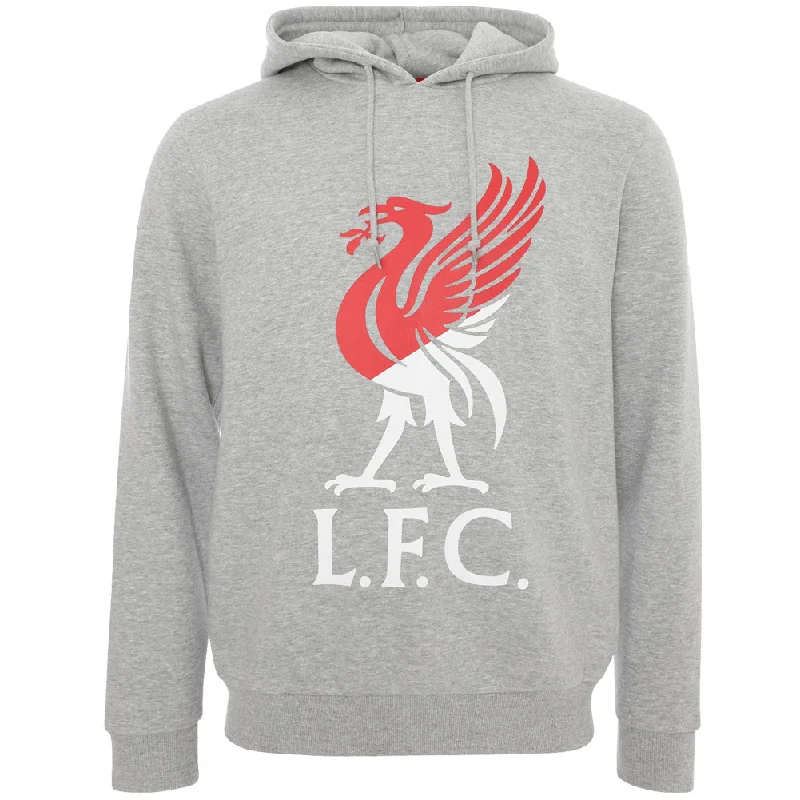 Liverpool FC Liverbird Hoody - Mens -Grey