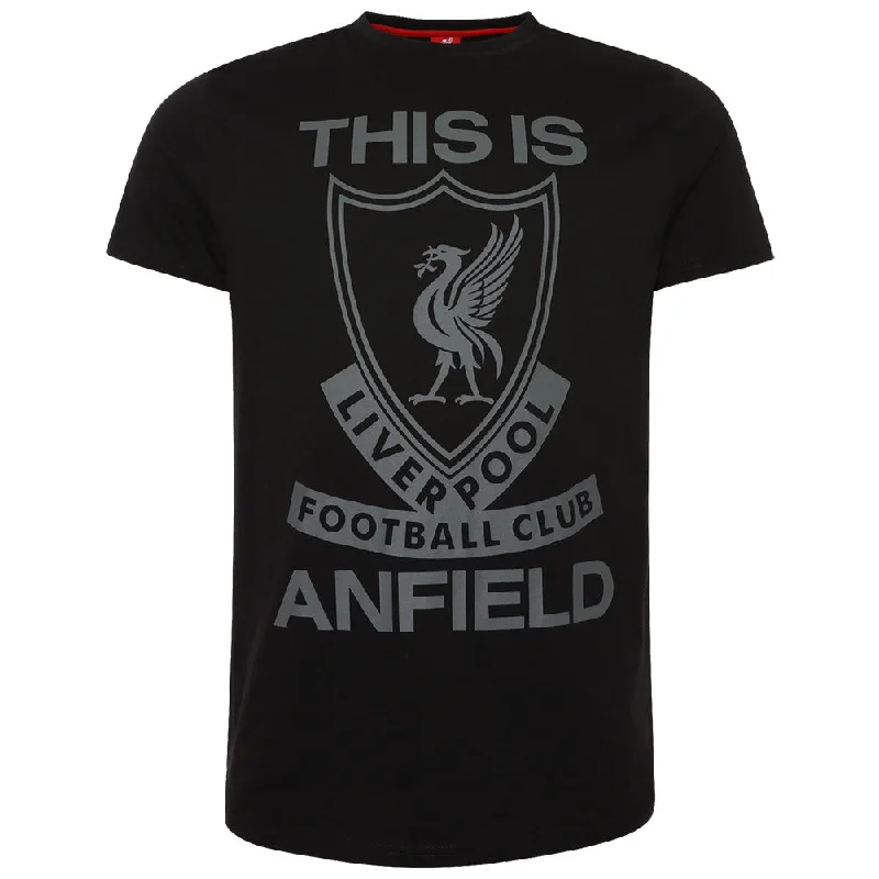 Liverpool FC 'This Is Anfield' T Shirt - Mens - Black