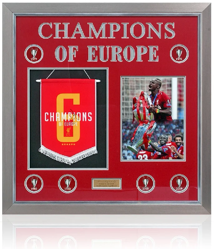 Sadio Mane Liverpool 2019 Champions League Hand Signed Presentation COA