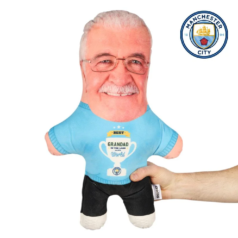 Man City Champion Grandad Face Pillow