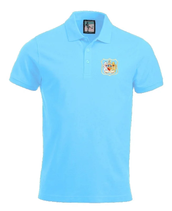 Manchester City Retro Football Polo Shirt 1940s - 1950s