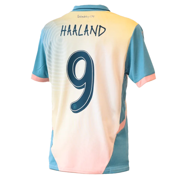 HAALAND #9 Manchester City FC Adults 4th Jersey 2024/25 - Manchester City Font