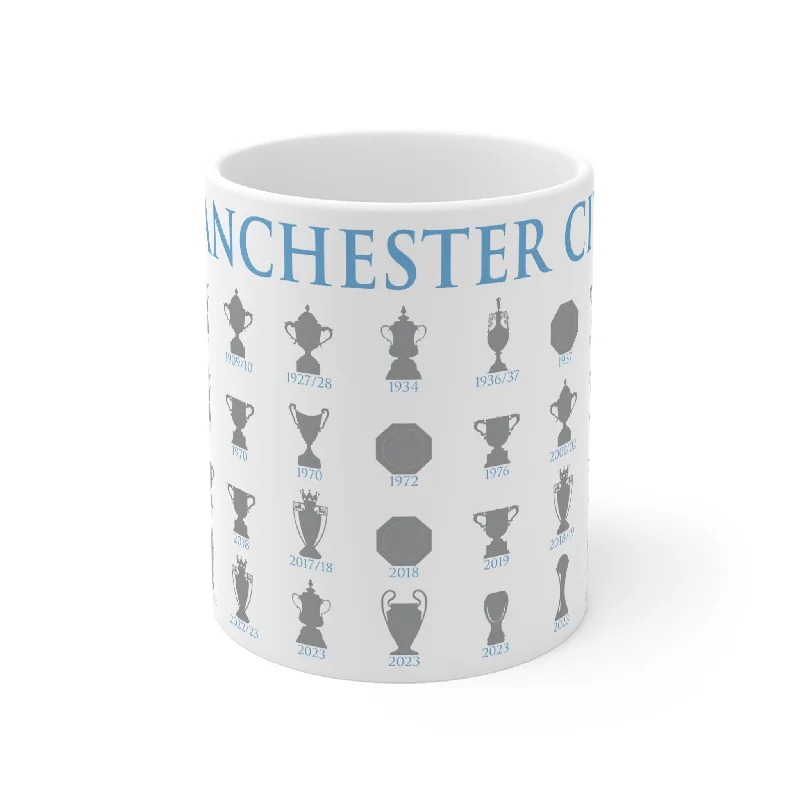 Manchester City Trophies Collection Mug - White