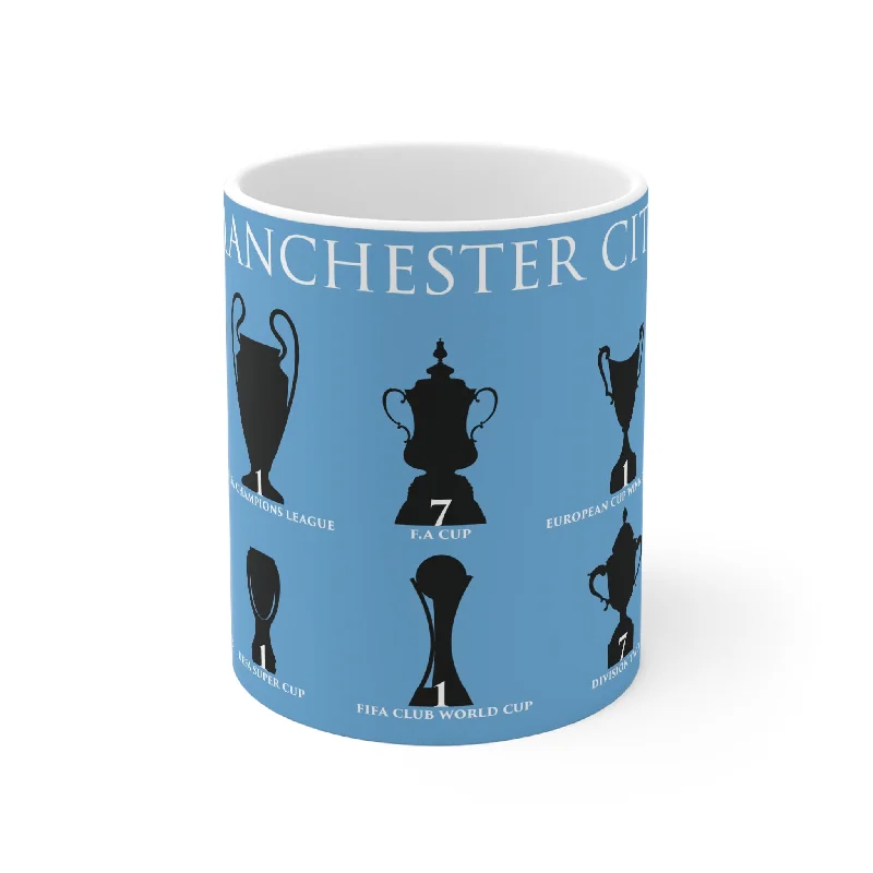 Manchester City Trophies Mug - Light Blue