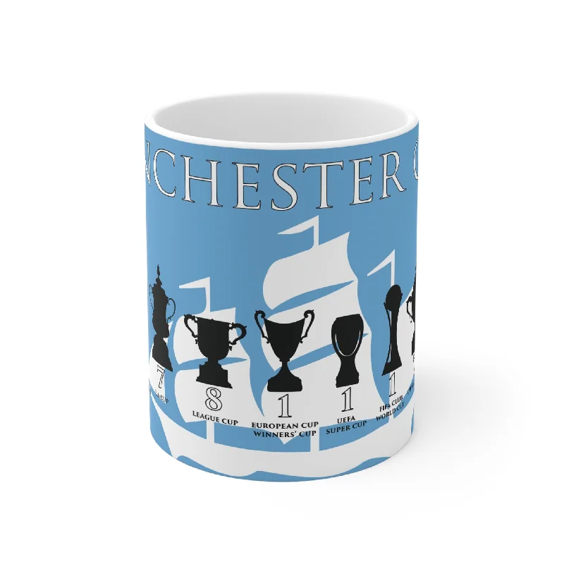 Manchester City Trophies & Ship Mug - Blue