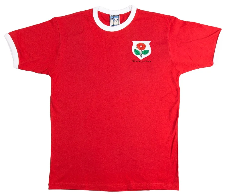 Manchester United Retro  Football T Shirt 1909 FA Cup Final