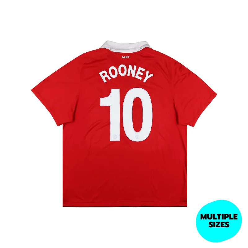 MANCHESTER UNITED 2010-11 HOME SHIRT - ROONEY 10 - 8/10