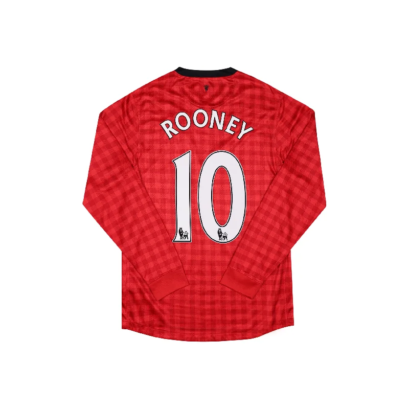 MANCHESTER UNITED 2012-13 LS HOME SHIRT - ROONEY 10 - S