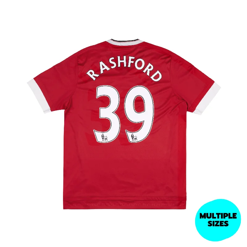 MANCHESTER UNITED 2015-16 HOME SHIRT - RASHFORD 39 - 8/10