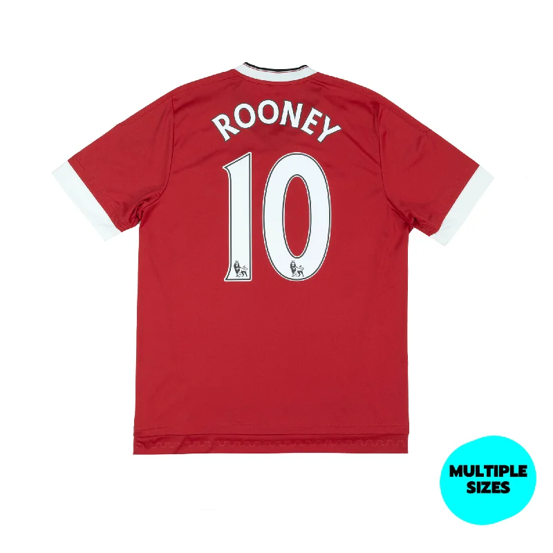 MANCHESTER UNITED 2015-16 HOME SHIRT - ROONEY 10 - 8/10