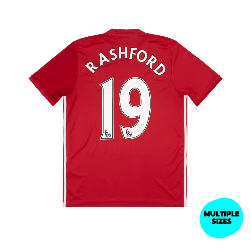 MANCHESTER UNITED 2016-17 HOME SHIRT - RASHFORD 19 - 8/10