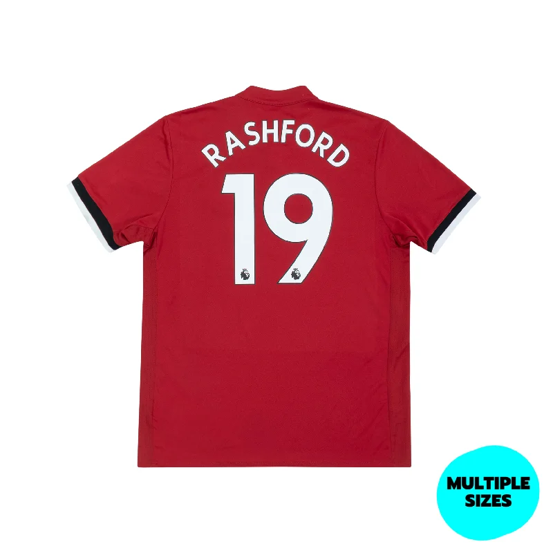 MANCHESTER UNITED 2017-18 HOME SHIRT - RASHFORD 19 - 8/10