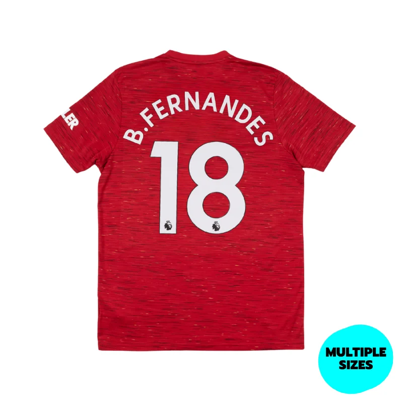 MANCHESTER UNITED 2020-21 HOME SHIRT - FERNANDES 18 - 8/10