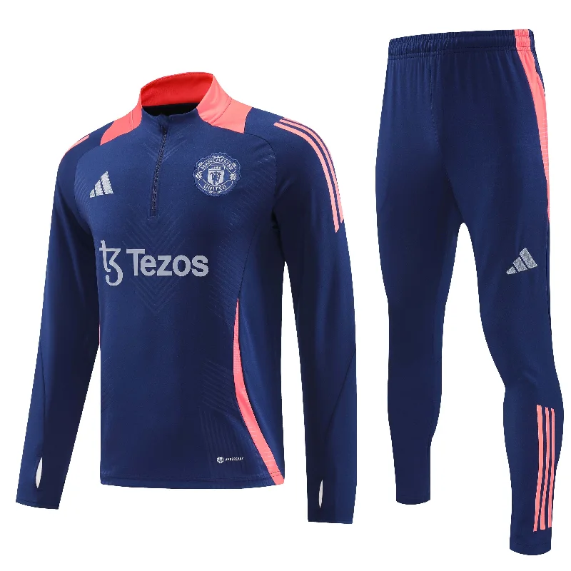 Manchester United 2024-25 Navy Half-Zip Training Tracksuit Set