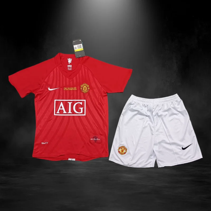 Manchester United Retro Home Kit 07/08 For Kids