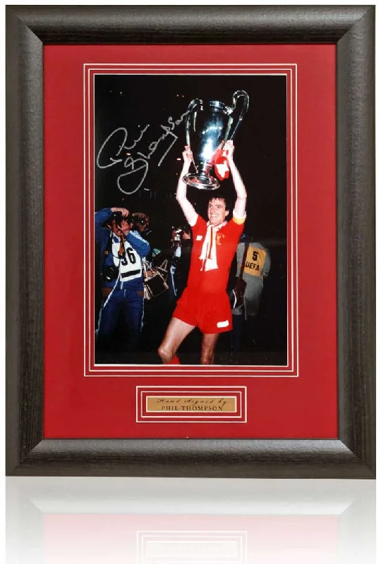 Phil Thompson Liverpool Hand Signed 1981 European Cup 12x8'' Photograph COA