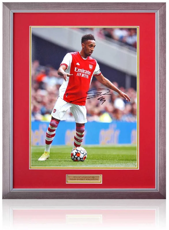 Pierre Emerick Aubameyang Arsenal Hand Signed 16x12'' Photograph AFTAL COA