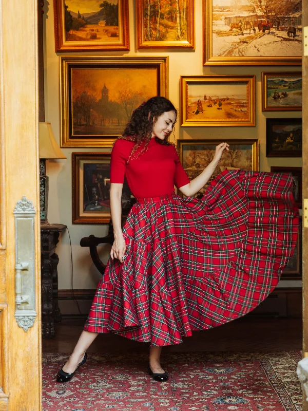 **PRE-ORDER** The Madonna Skirt in Holiday Plaid