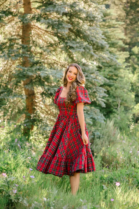 **PRE-ORDER** The Novella Dress in Holiday Plaid