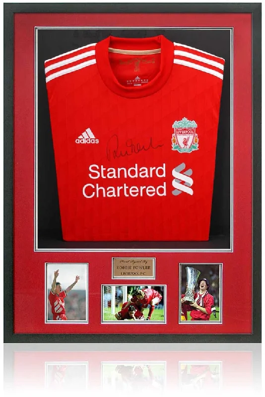 Robbie Fowler Liverpool Legend Hand Signed Framed Shirt AFTAL  COA