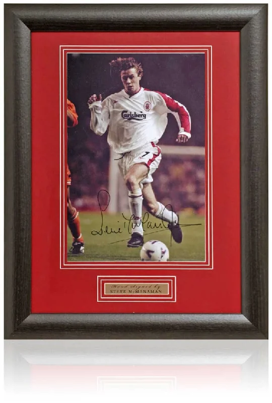 Steve McManaman Liverpool Legend Hand Signed 12x8'' Photograph AFTAL COA