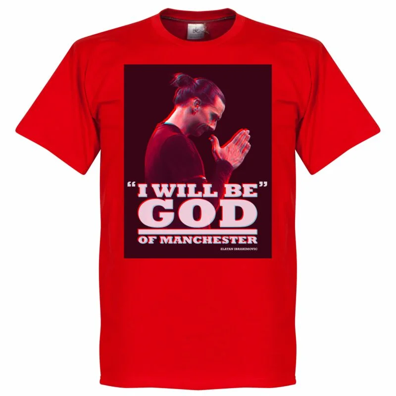 Zlatan God of Manchester T-shirt - Red